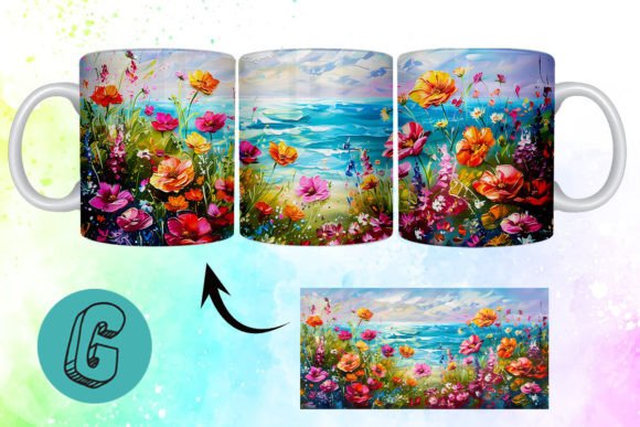 3D Oil Paint Floral Garden Mug Wrap 13 Review