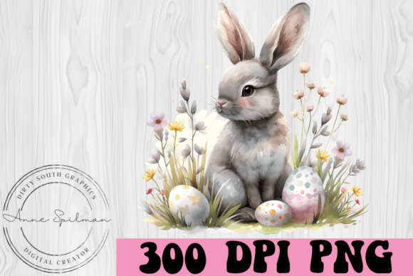Floral Easter Bunny Eggs: Premium Graphics for Seasonal Illustrations