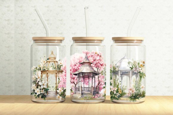 Floral Gazebos 16oz Glass Can Wrap Graphics and Illustrations Review