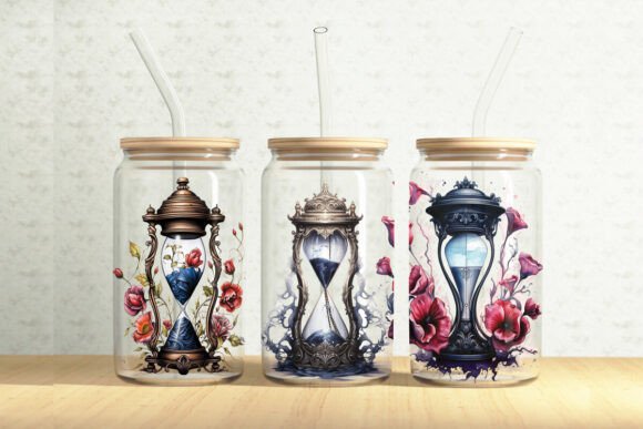 Floral Hourglasses 16oz Glass Can Wrap: Graphics & Illustrations Review