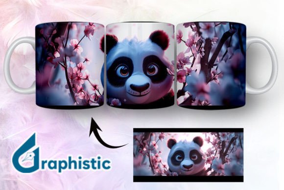 Floral Panda Break Through Mug Wrap 03 Graphics & Illustrations Review