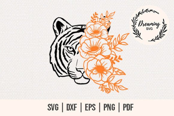 Floral Tiger SVG - Tiger with Flower SVG Review