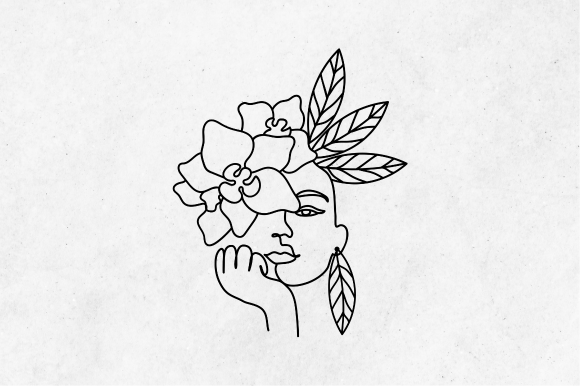 Floral Woman SVG, Strong Women SVG Graphics & Illustrations