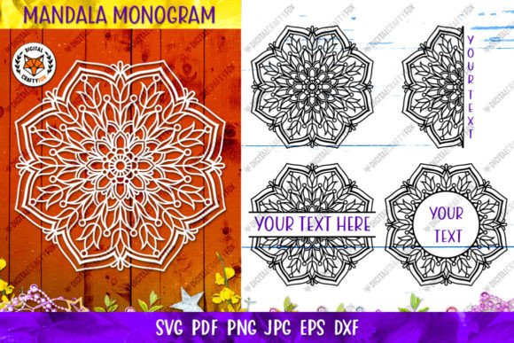 Mandala Monogram SVG, Floral Mandala Graphics and Illustrations Review