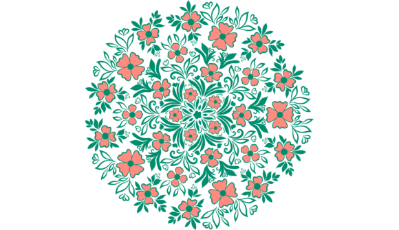 Round Floral Motif: A Designer's Review of Graphics and Illustrations