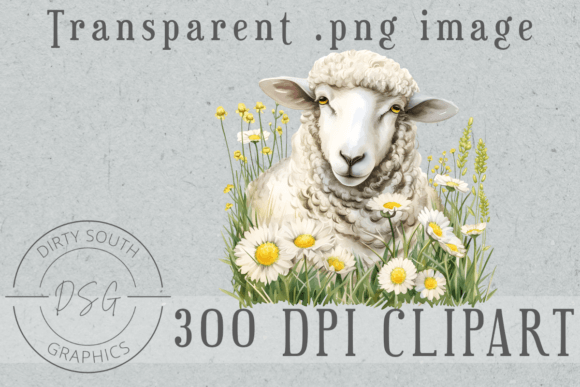 Watercolor Floral Easter Lamb: Graphics & Illustrations Review